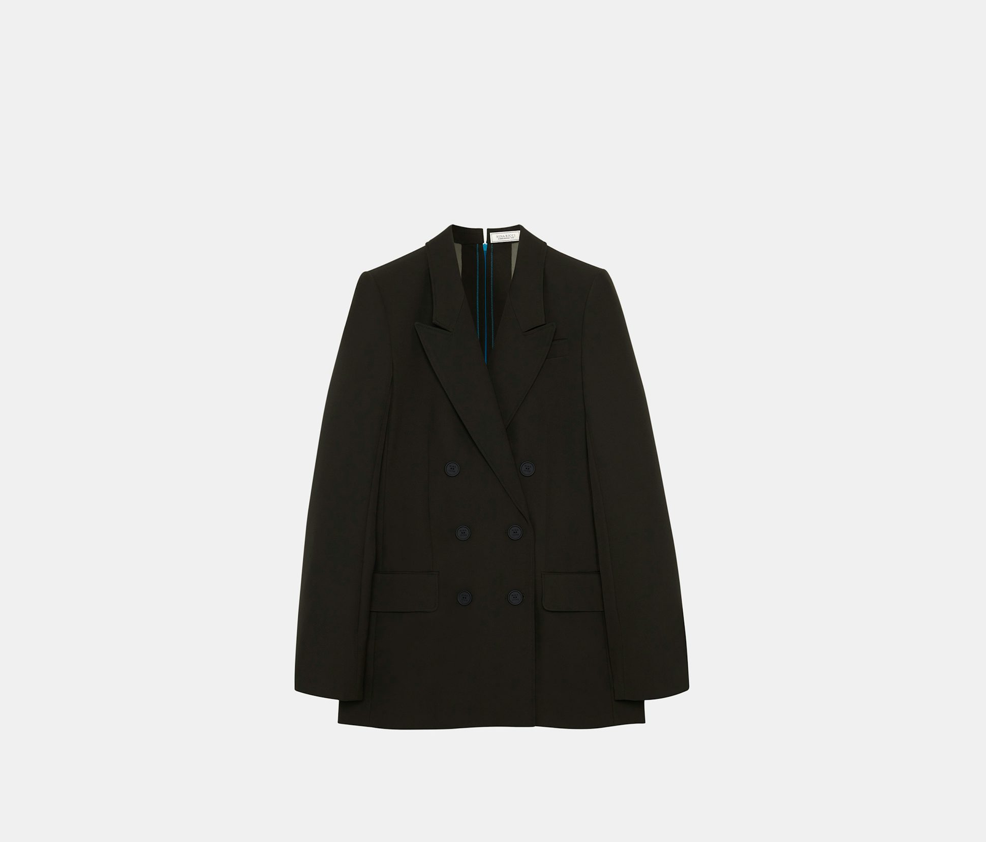 Chaqueta cruzada de gabardina
