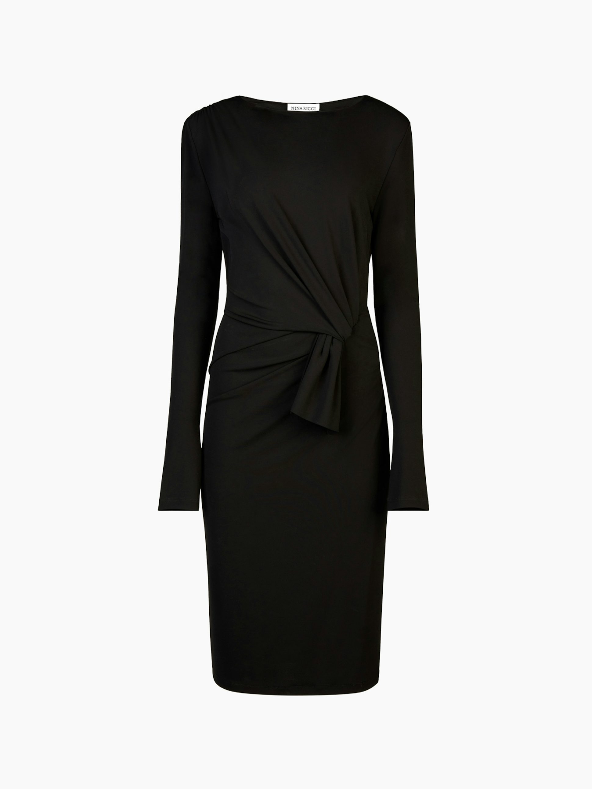 Jersey Fluid Wrap Dress Black - Nina Ricci 