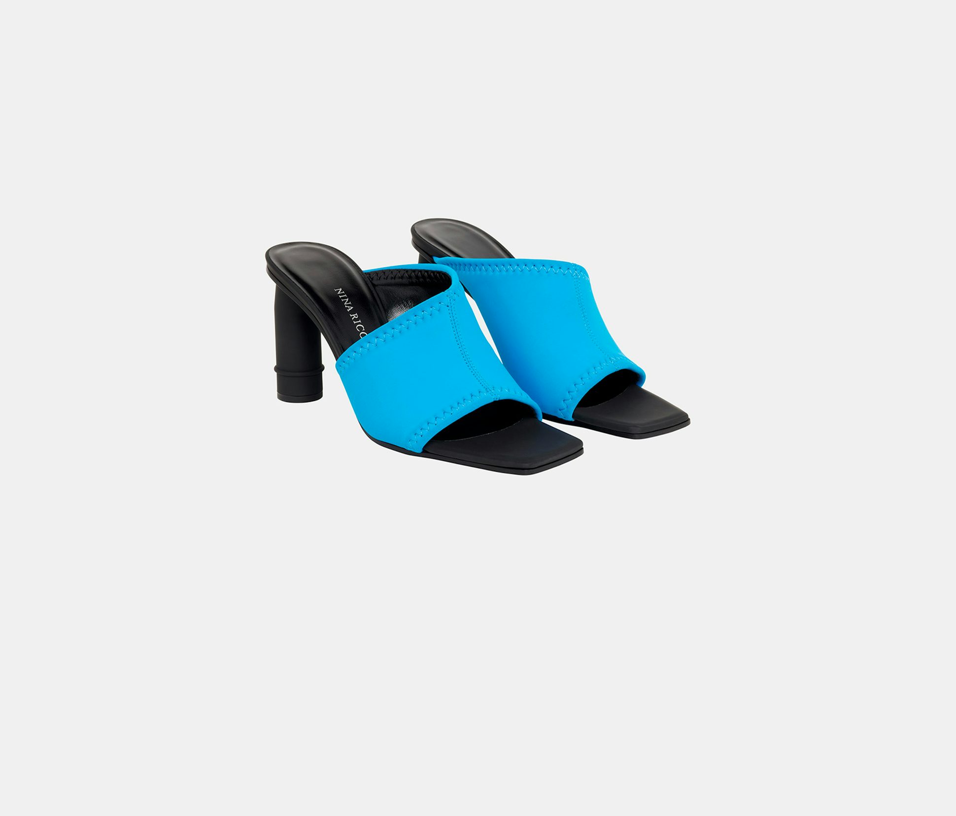 Mules de neopreno con tacón de tubo de esnórquel