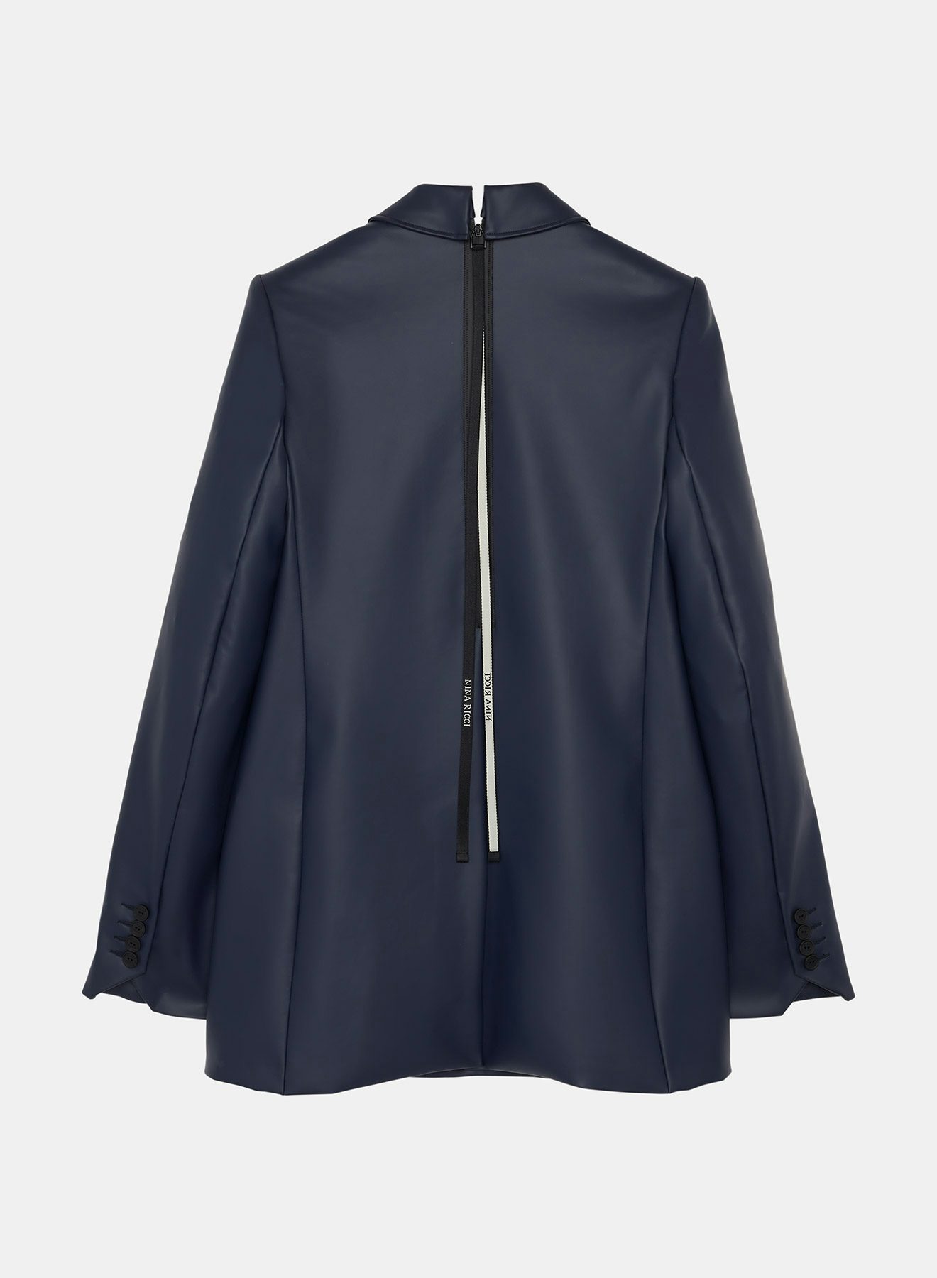 Blue Double-Sided Latex Jacket with Front Opening - Nina Ricci