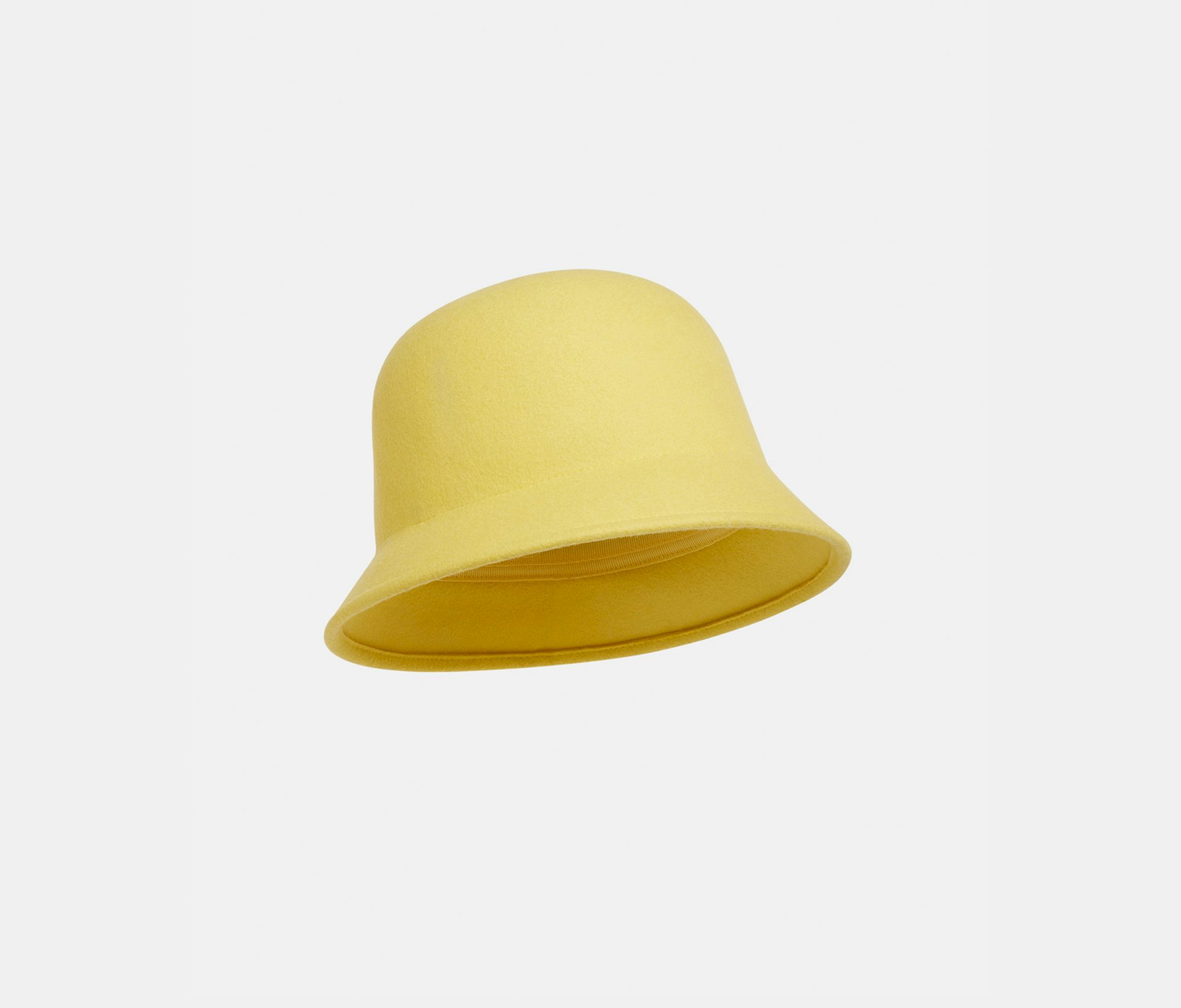 Chapeau en feutre de laine jaune - Nina Ricci