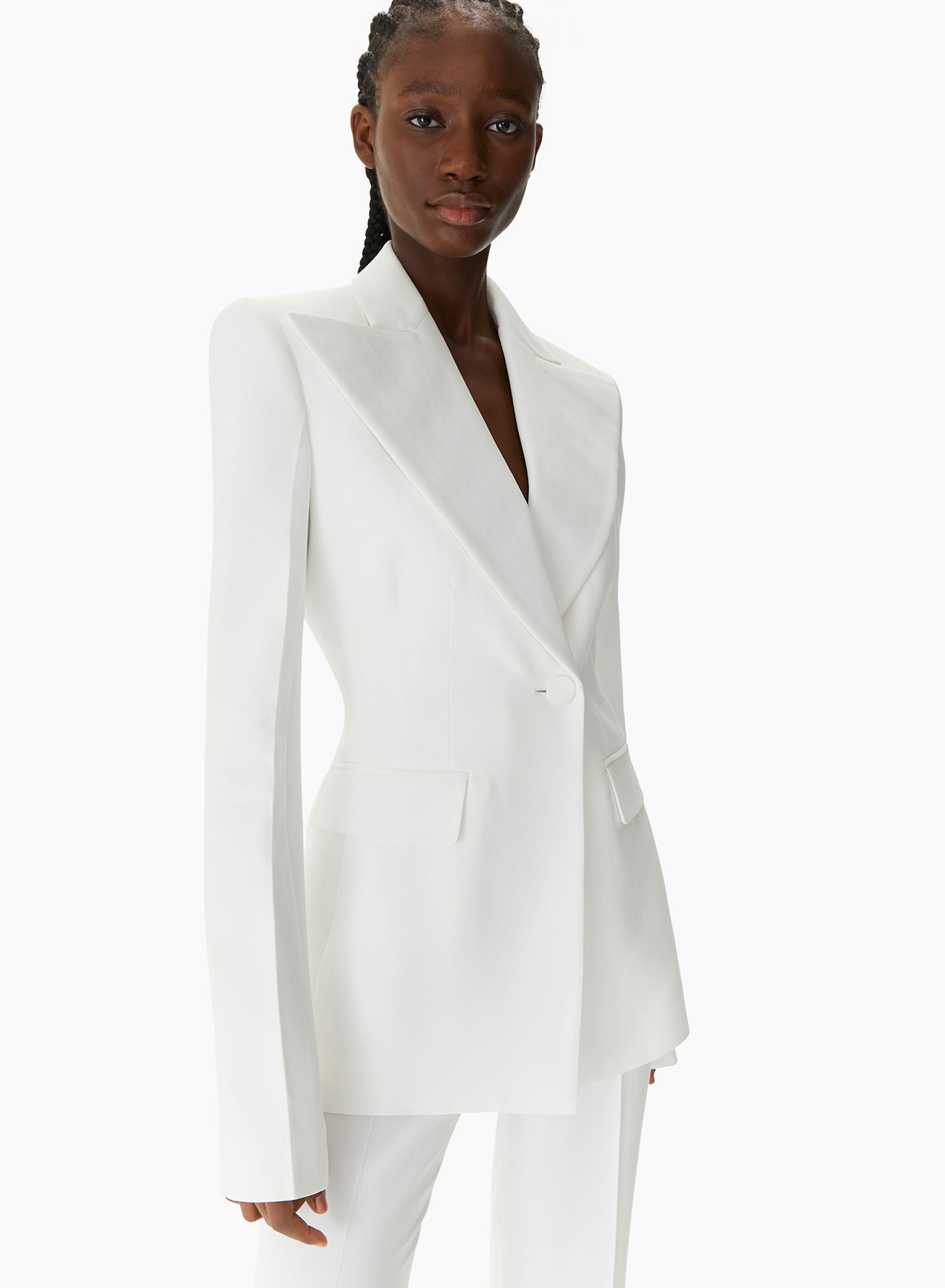 Cady Single Button Blazer Natural - Nina Ricci 