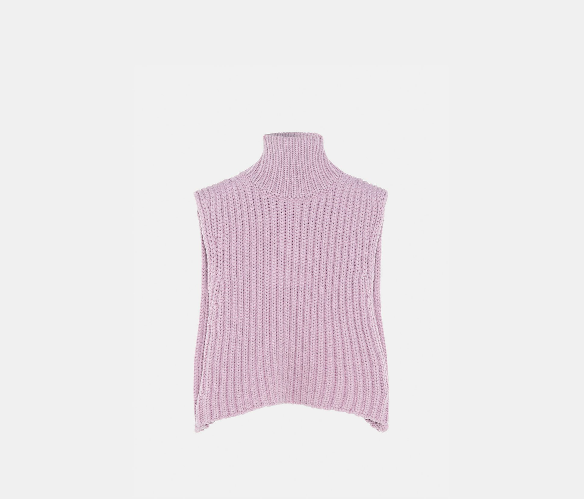 Pull en laine à côtes lilas - Nina Ricci