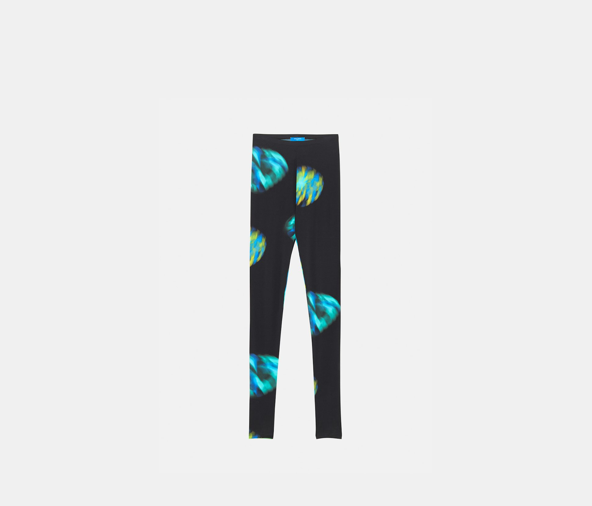 Recycled polyamide legging blue lime parachute - Nina Ricci