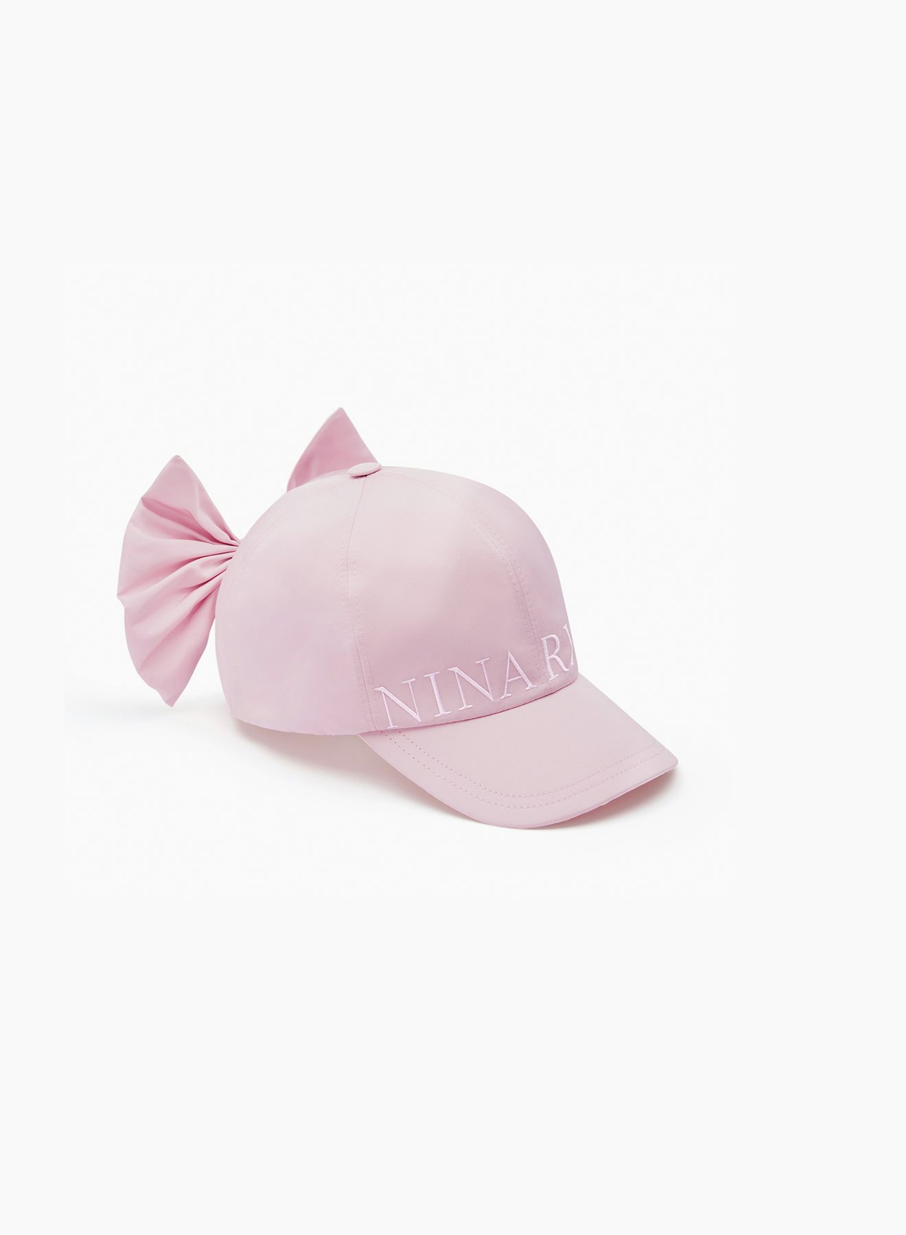 Taffeta bow baseball cap in pink - Nina Ricci