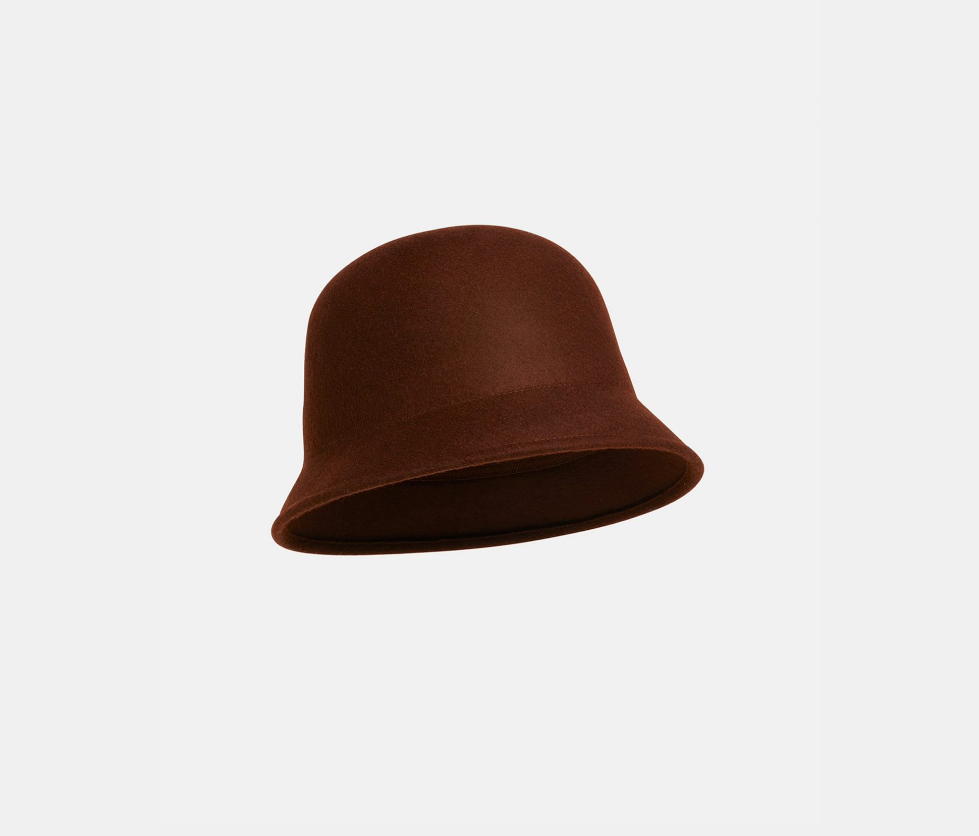 Chapeau en feutre de laine marron - Nina Ricci