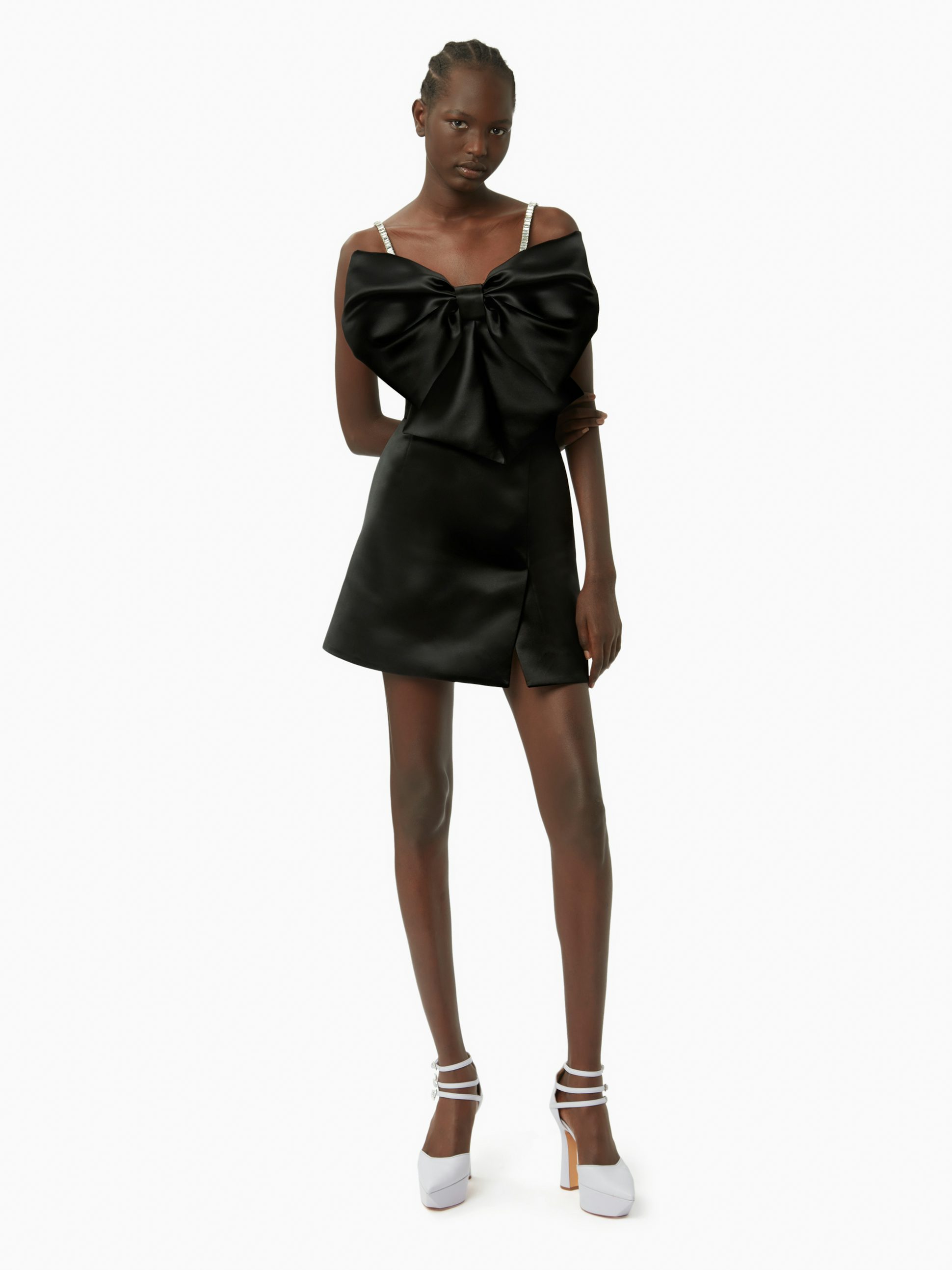 Mini a-line satin skirt in black - Nina Ricci