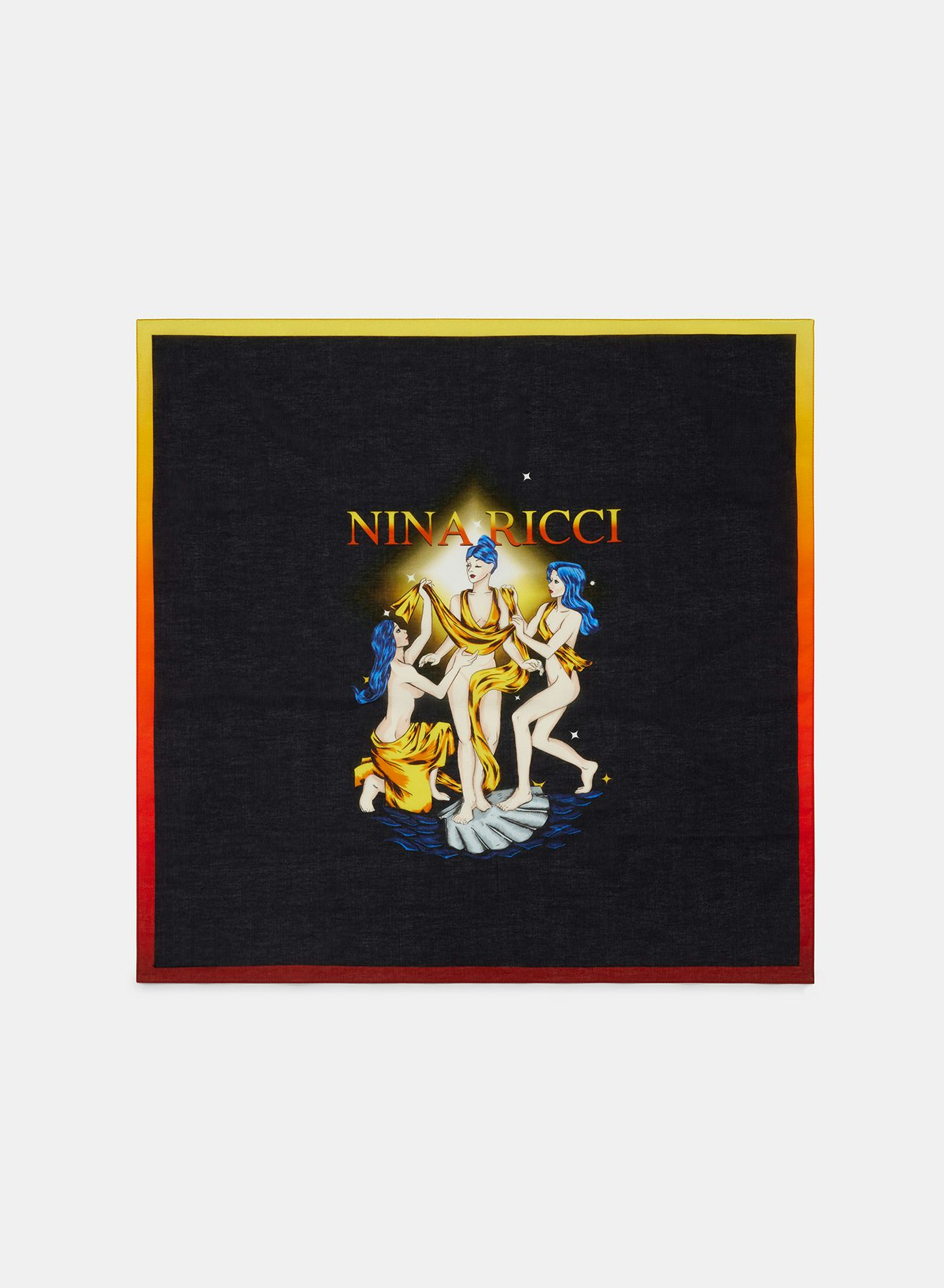 Bandana negra «Les Trois Grâces de Nina Ricci» de algodón - Nina Ricci