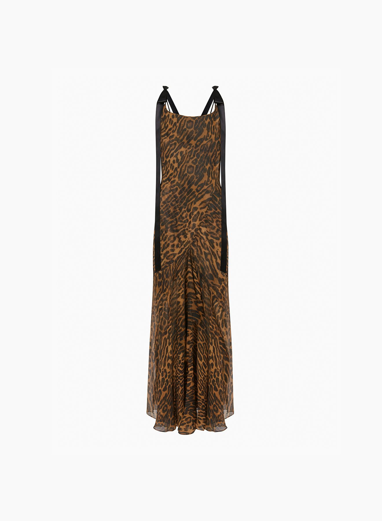Long silk dress in leopard - Nina Ricci