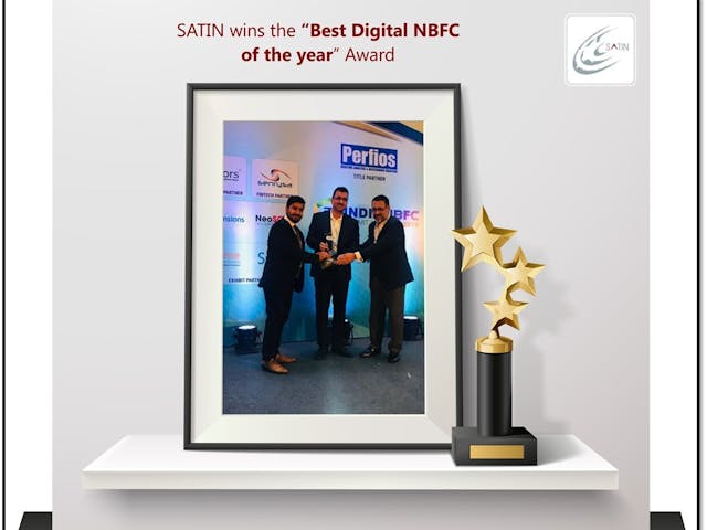 SATIN awarded the best Digital Non-Banking Finance Company (NBFC) of the year 2019