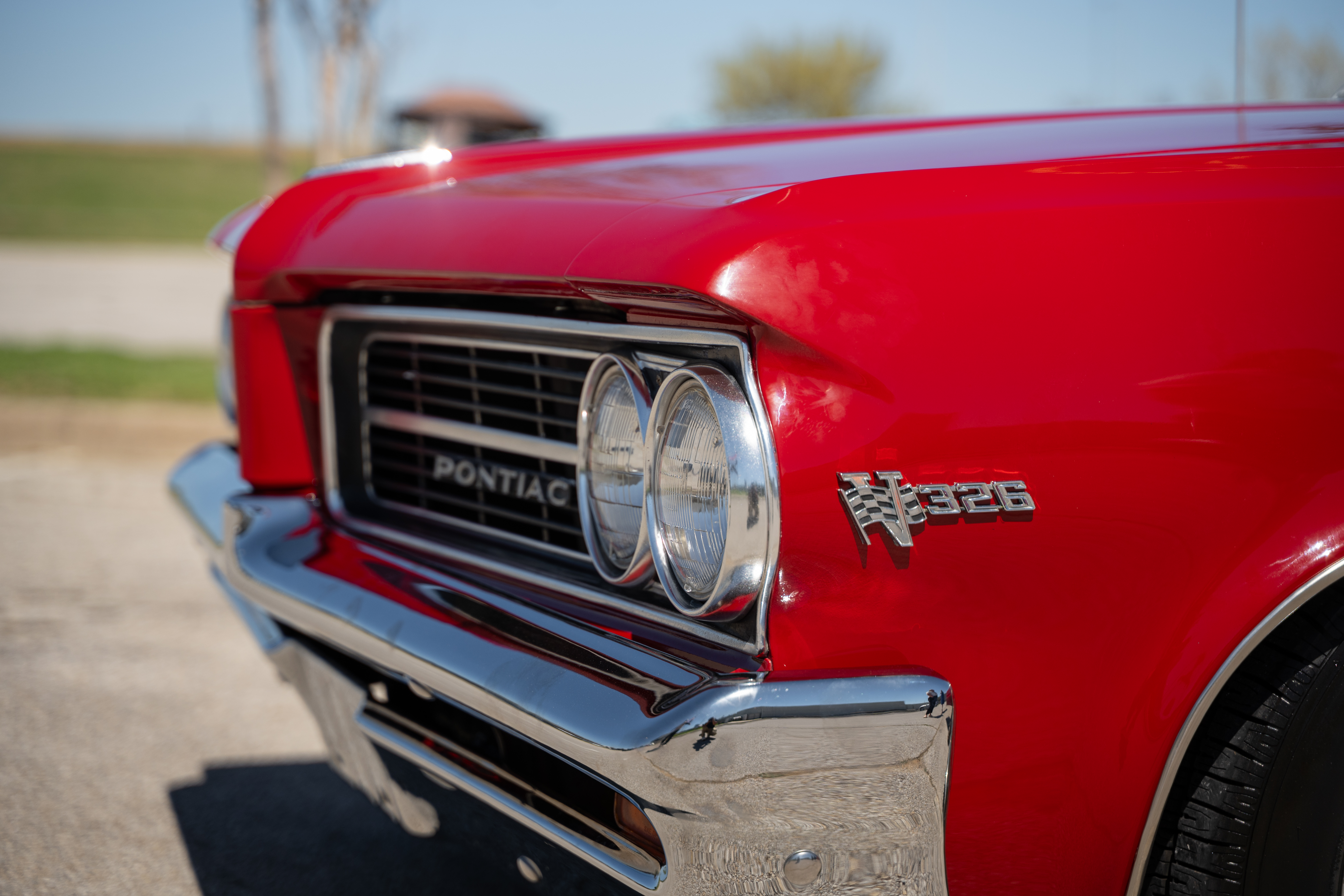 The 326 V8 decal of the 1964 Pontiac LeMans