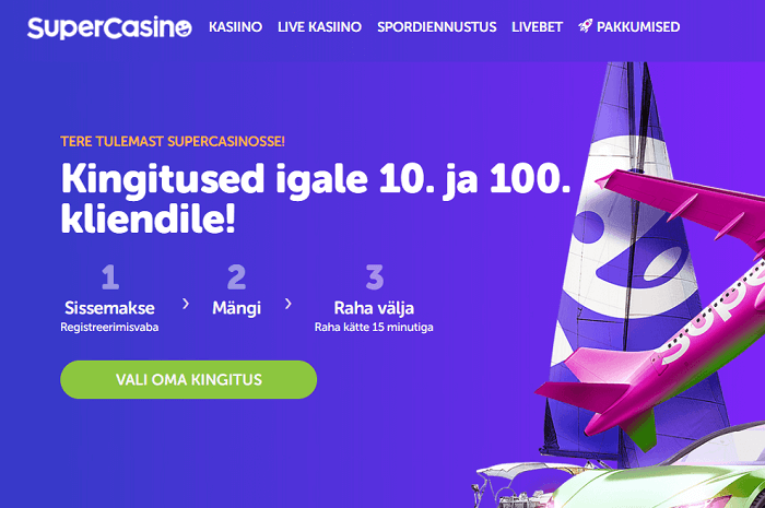 SuperCasino.ee: New Pay n Play Casino in Estonia by Betsson