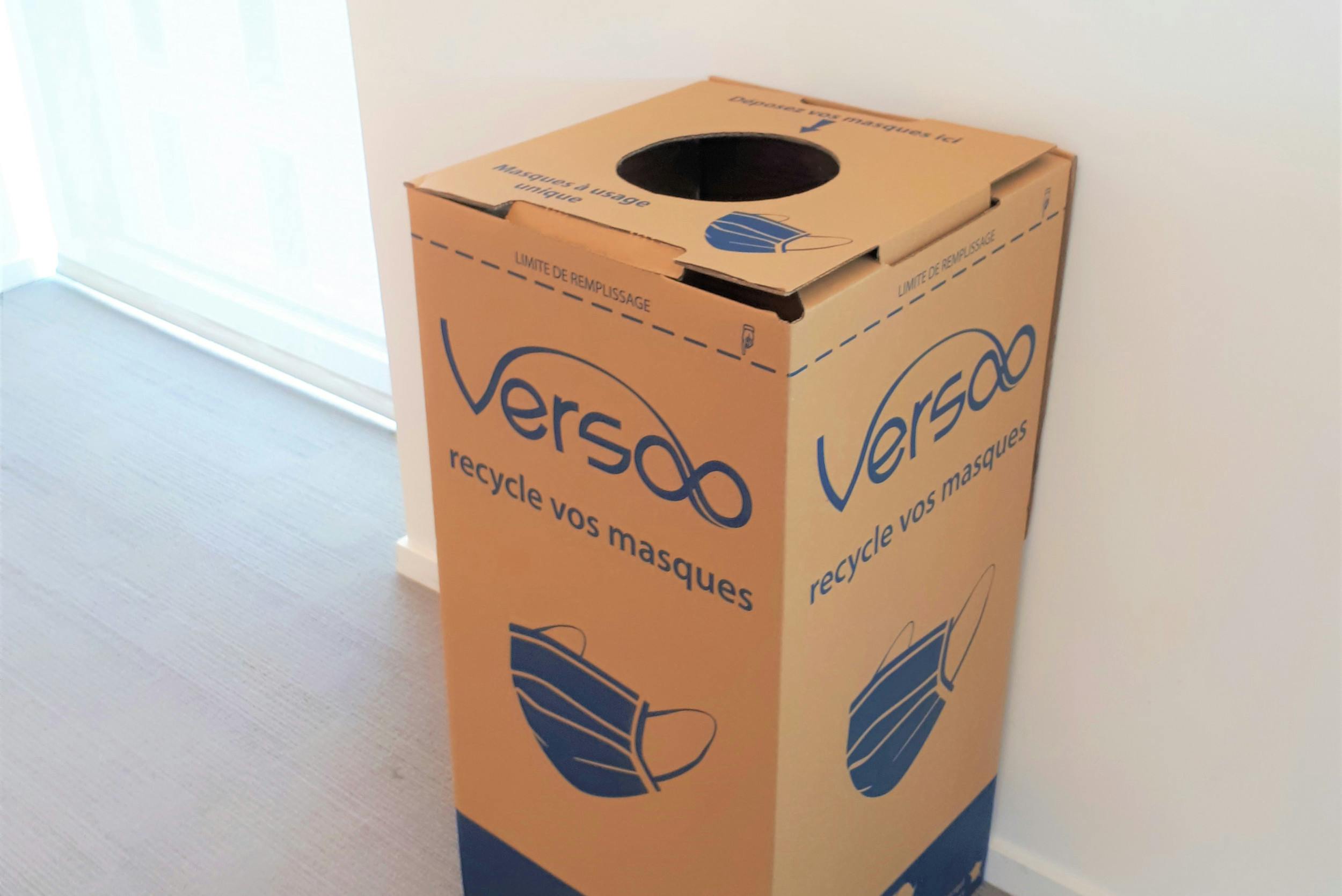 Box Poubelle Carton pour sensibiliser au recyclage ou à la