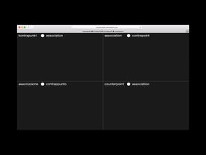 Website for Counterpoint association designed by Nolan Paparelli in collaboration with Sebastian Vargas (KAIROS STUDIO)