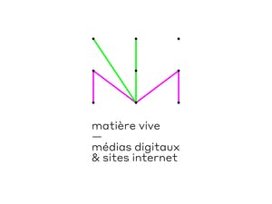 Modular logotype, visual identity for Matière vive designed by Nolan Paparelli