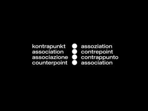 Logotype for Counterpoint association designed by Nolan Paparelli in collaboration with Sebastian Vargas (KAIROS STUDIO)