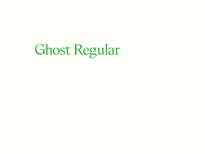 Ghost font family animated with illustrations