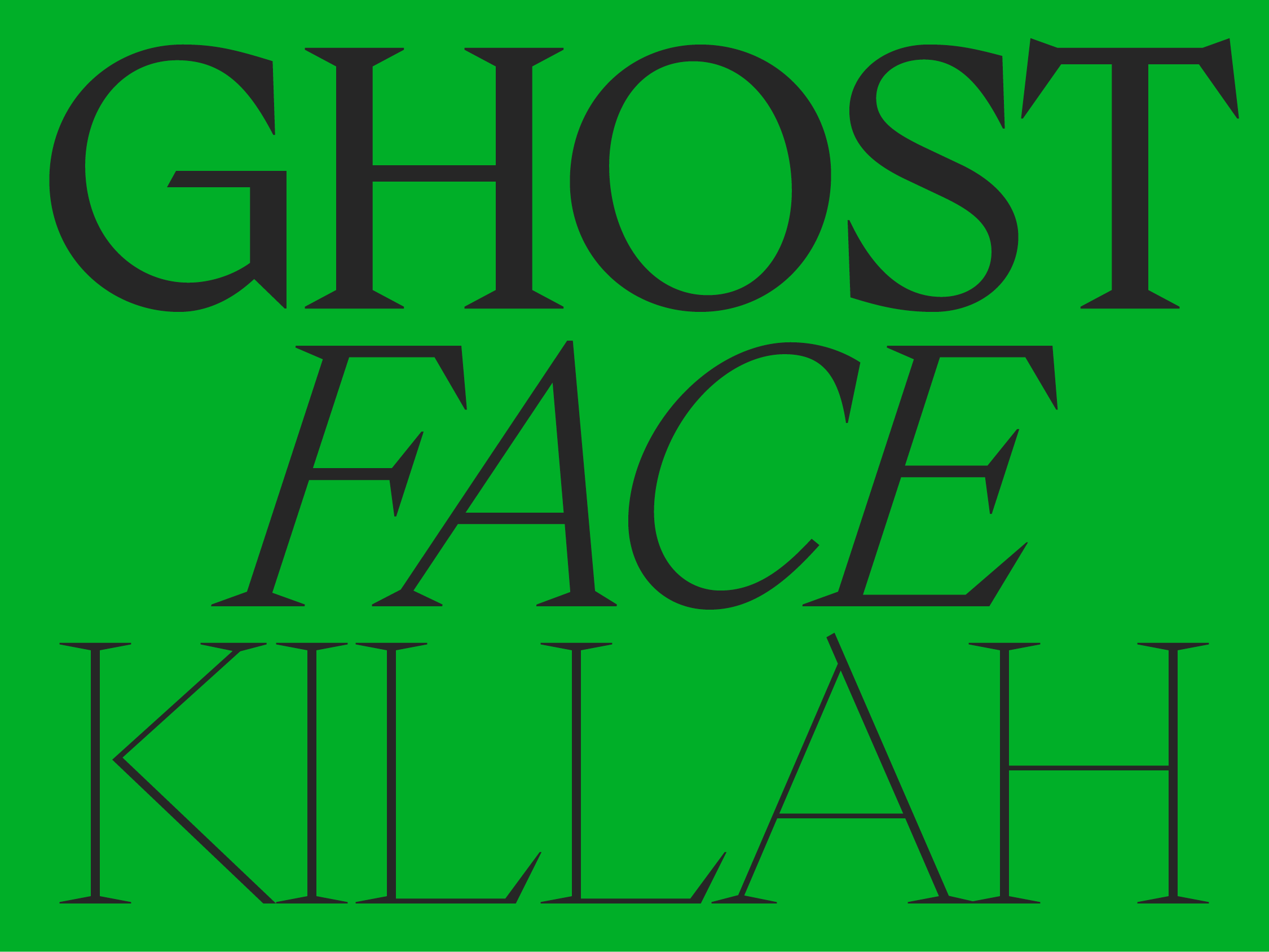 3 weights of the Ghost typeface