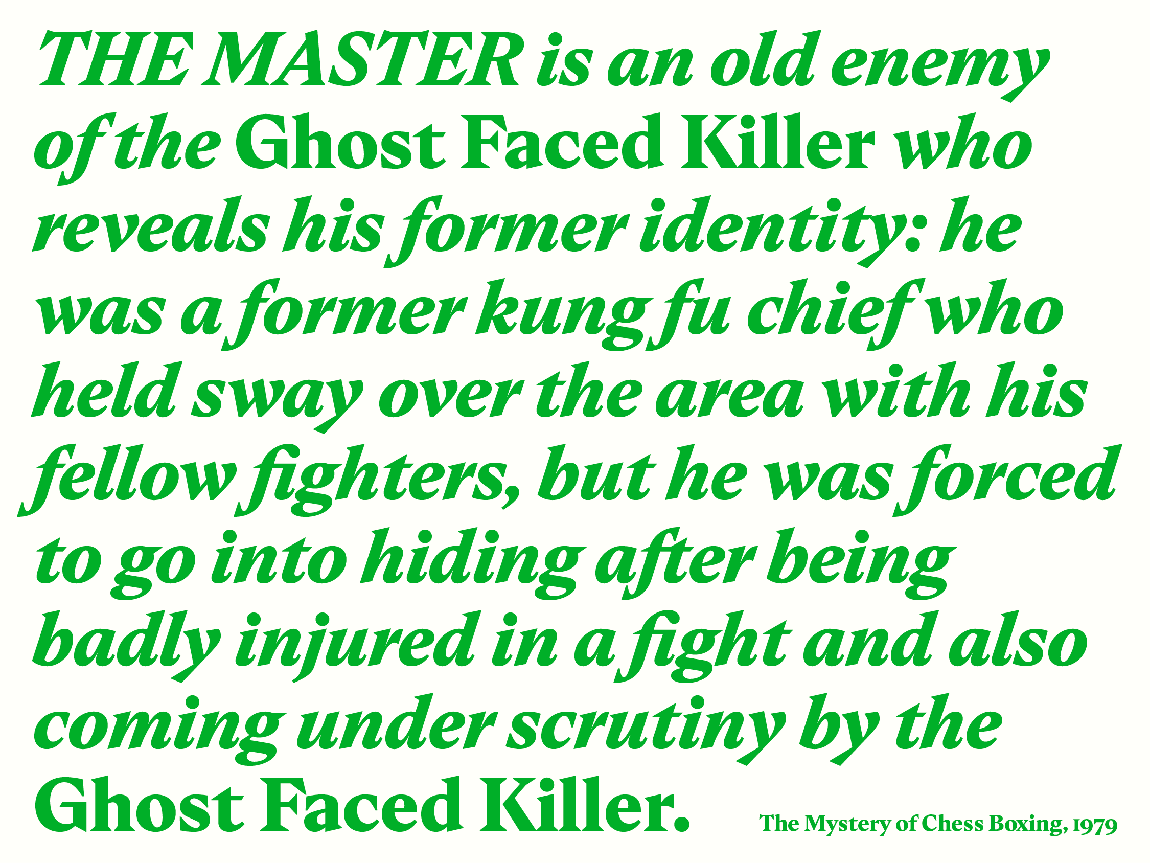 Ghost Black typeface