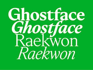 Upright and Italic versions of the Ghost typeface