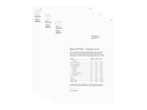 Stationery, visual identity for Matière vive designed by Nolan Paparelli