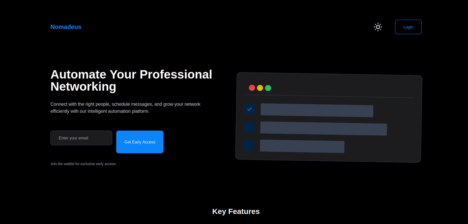 A SaaS solution that allows entrepreneurs to manage and automate their networking from a personalized CRM.