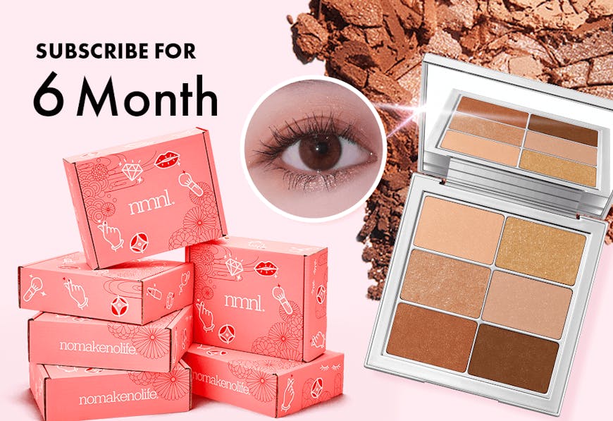 A promotion for nomakenolife's June box Color Pop Pretty, for an AMUSE Vegan Eyeshadow with code AMUSE23