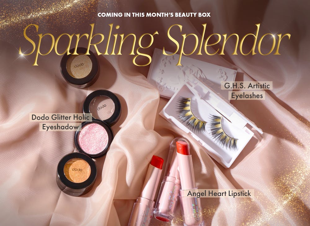 nmnl item reveal makeup items for the Sparkling Splendor for the Holiday Glitz & Glam beauty box
