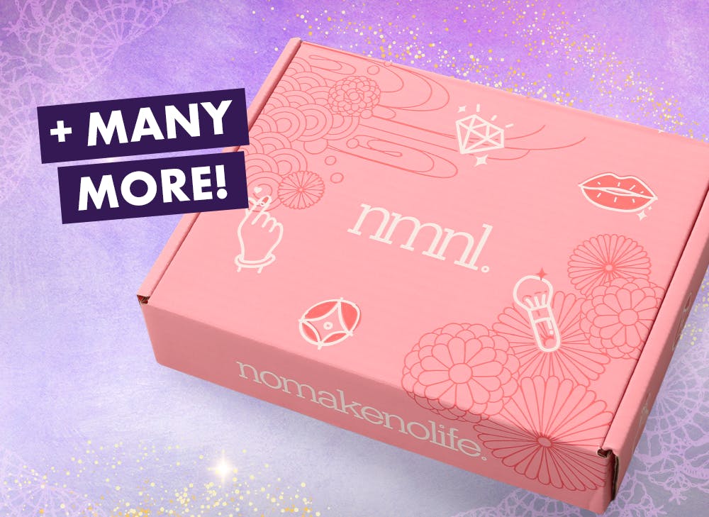 nmnl item reveal makeup items next to the nomakenolife makeup Enchanted Glam Box 
