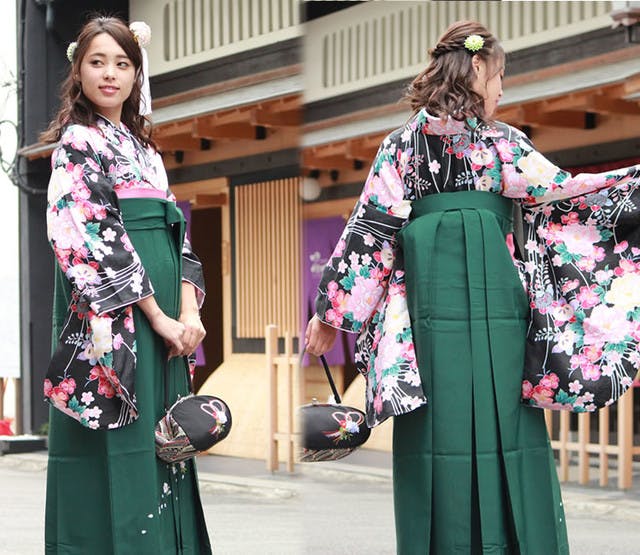 Japanese Kimono Men Hakama Umanori Black Silver - Brand New