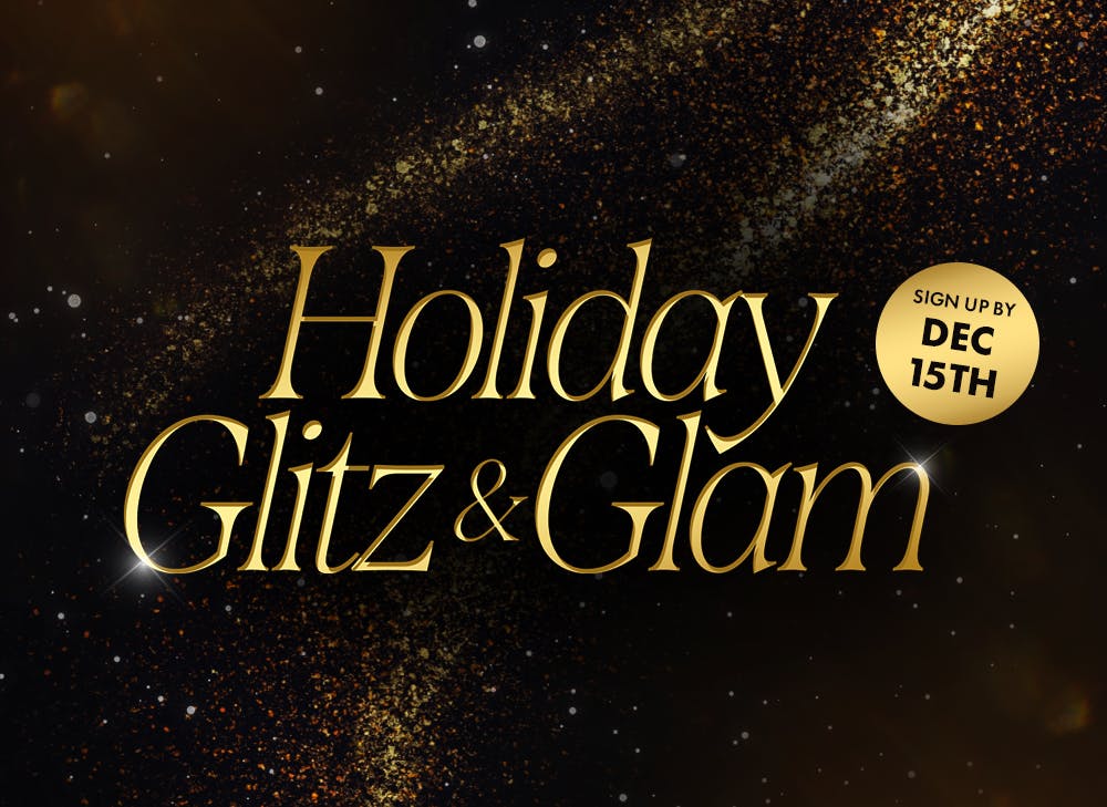 nmnl item reveal makeup items next to the nomakenolife makeup Holiday Glitz & Glam beauty box!