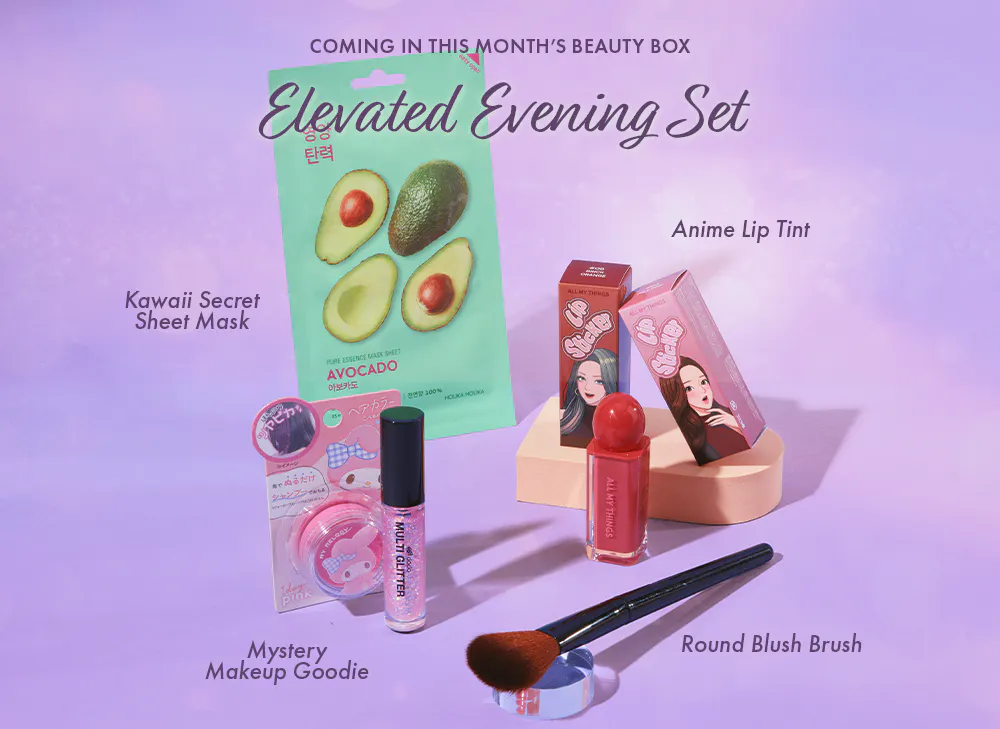 nmnl item reveal makeup items for Elevated Evening Set for the Moonlit Date Glam box