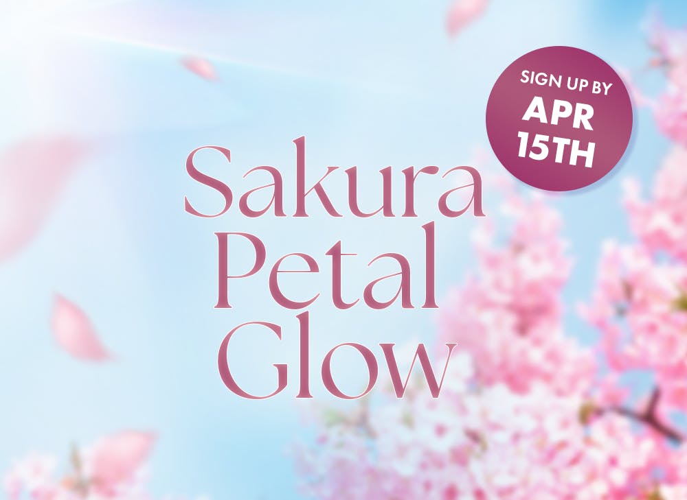 nmnl item reveal makeup items next to the nomakenolife makeup Sakura Petal Glow beauty box!


