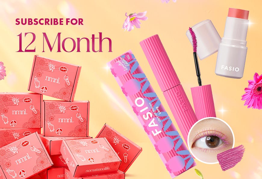 nmnl 12 months subscription use the code RADIANT to receive a FREE FASIO Multi-Face Stick + Spring Limited Color Mascara 