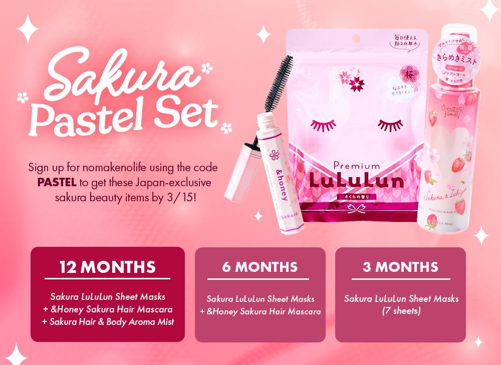 Use the code PASTEL when you sign up by 3/15 for your FREE sakura beauty goodies!