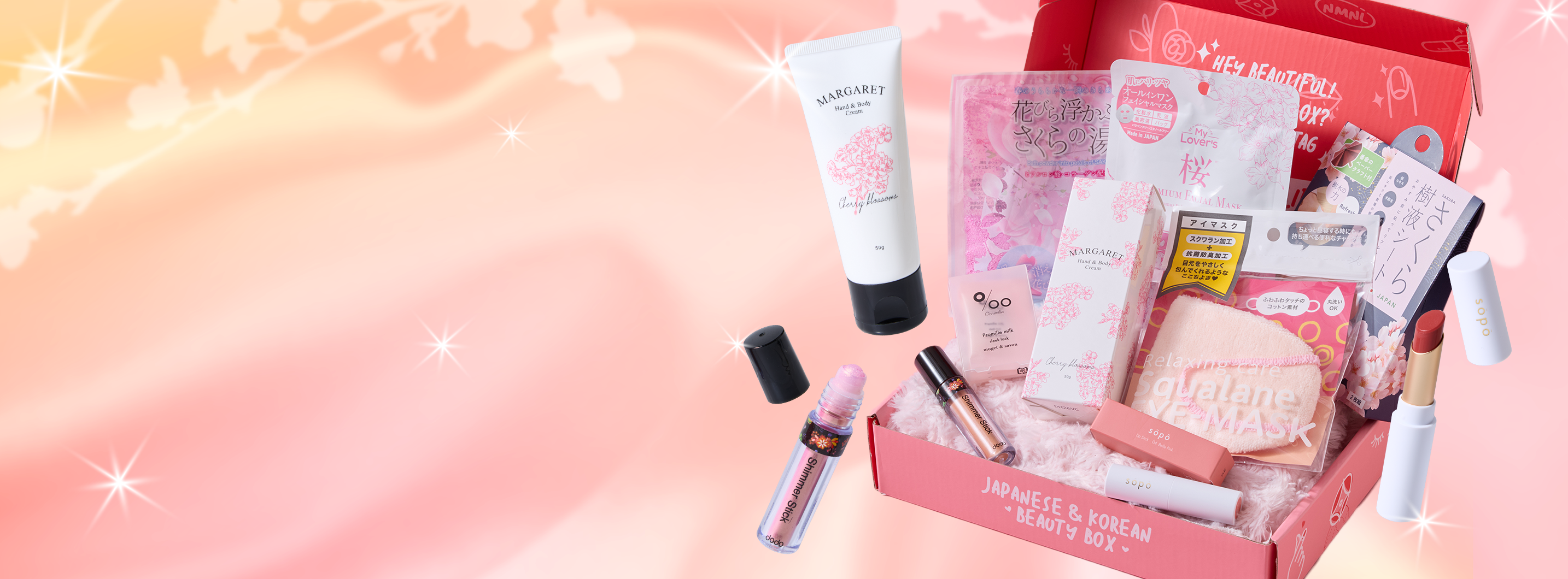 Sign up to nomakenolife using the code BLOOM26 to get FREE sakura beauty items for your Cherry Blossom Beauty box!