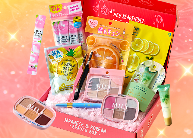 nmnl item reveal makeup items next to the nomakenolife makeup Tropical Summer Glow beauty box!