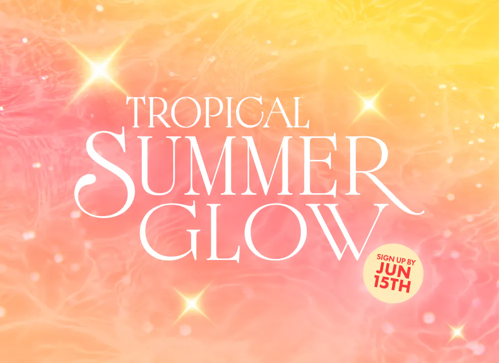nmnl item reveal makeup items next to the nomakenolife makeup Tropical Summer Glow beauty box!