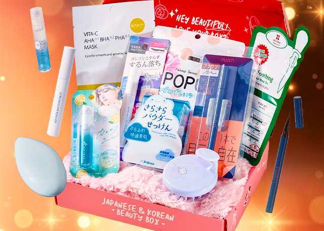 nmnl item reveal makeup items next to the nomakenolife makeup Golden Hour Refresh beauty box!