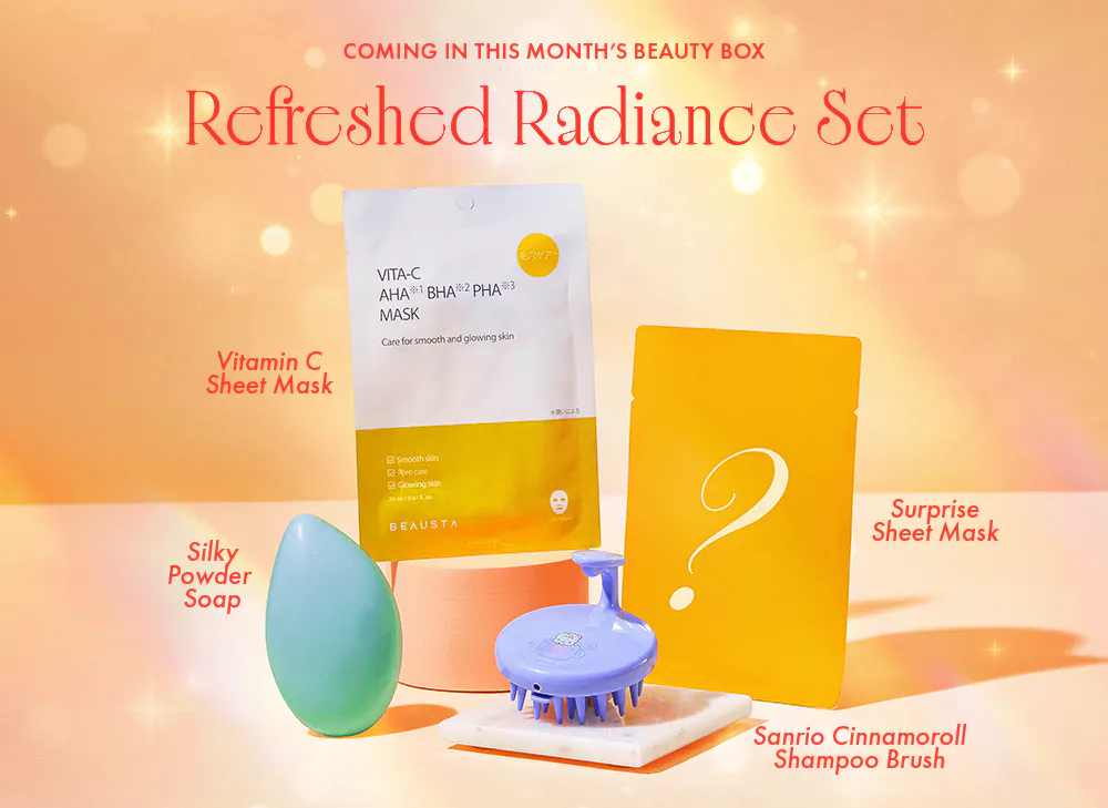 nmnl item reveal makeup items for the Refreshed Radiance Set for the Golden Hour Refresh box