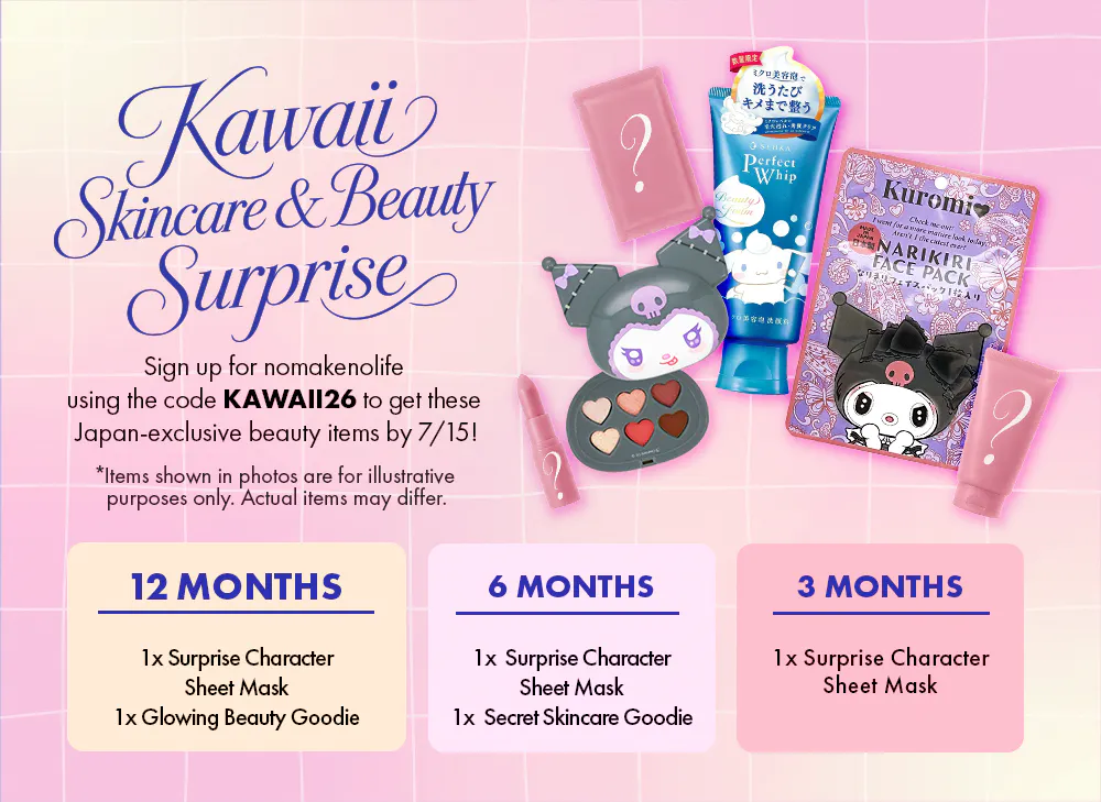 nmnl promo reveal for Kawaii Skincare & Beauty Surprise for the Golden Hour Refresh box