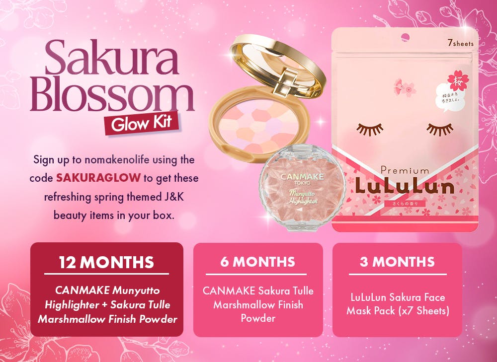 nmnl promo reveal for Sakura Blossom Glow Kit for the Full Bloom Beauty beauty box