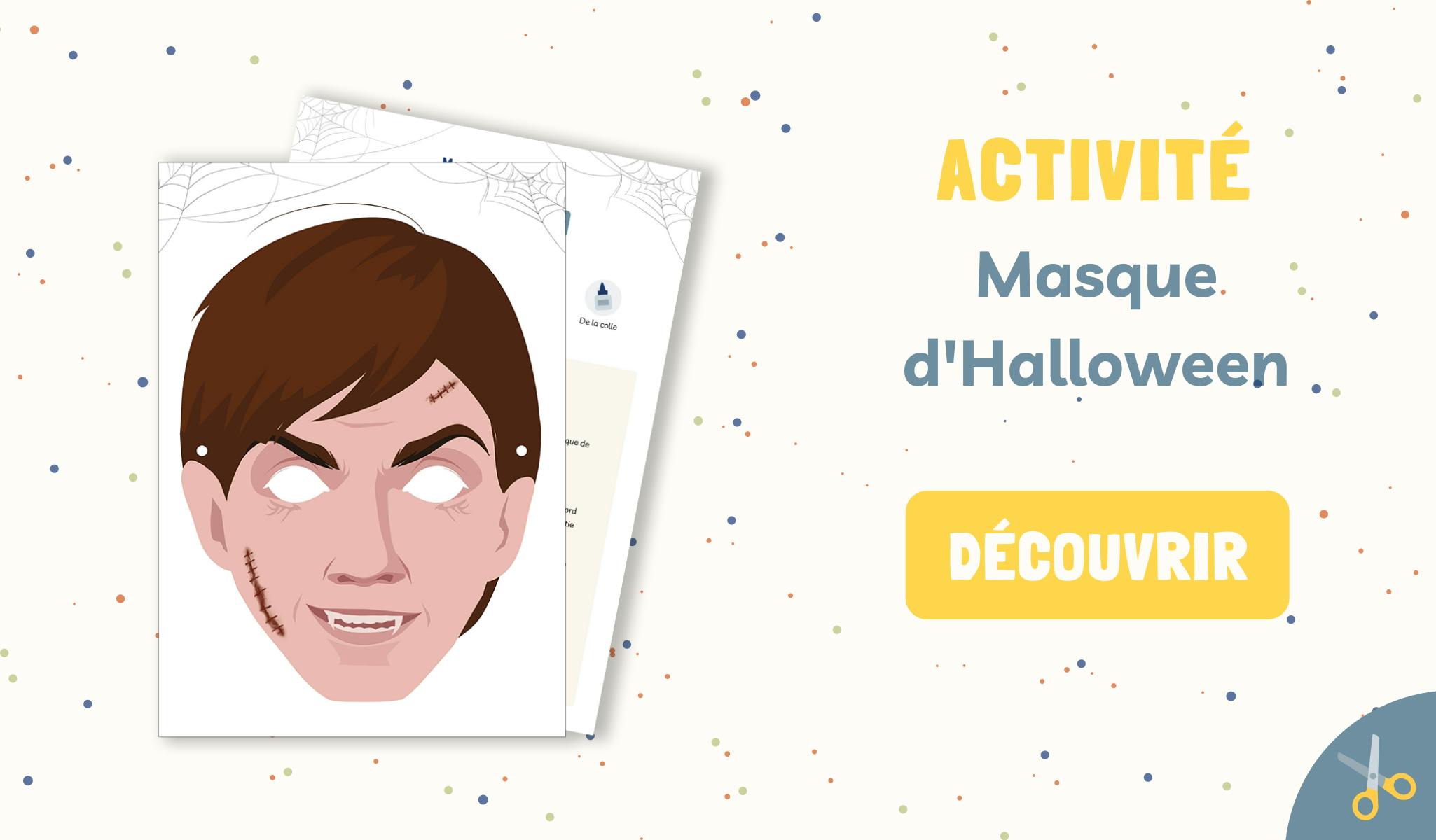 Masque d'Halloween à imprimer gratuit