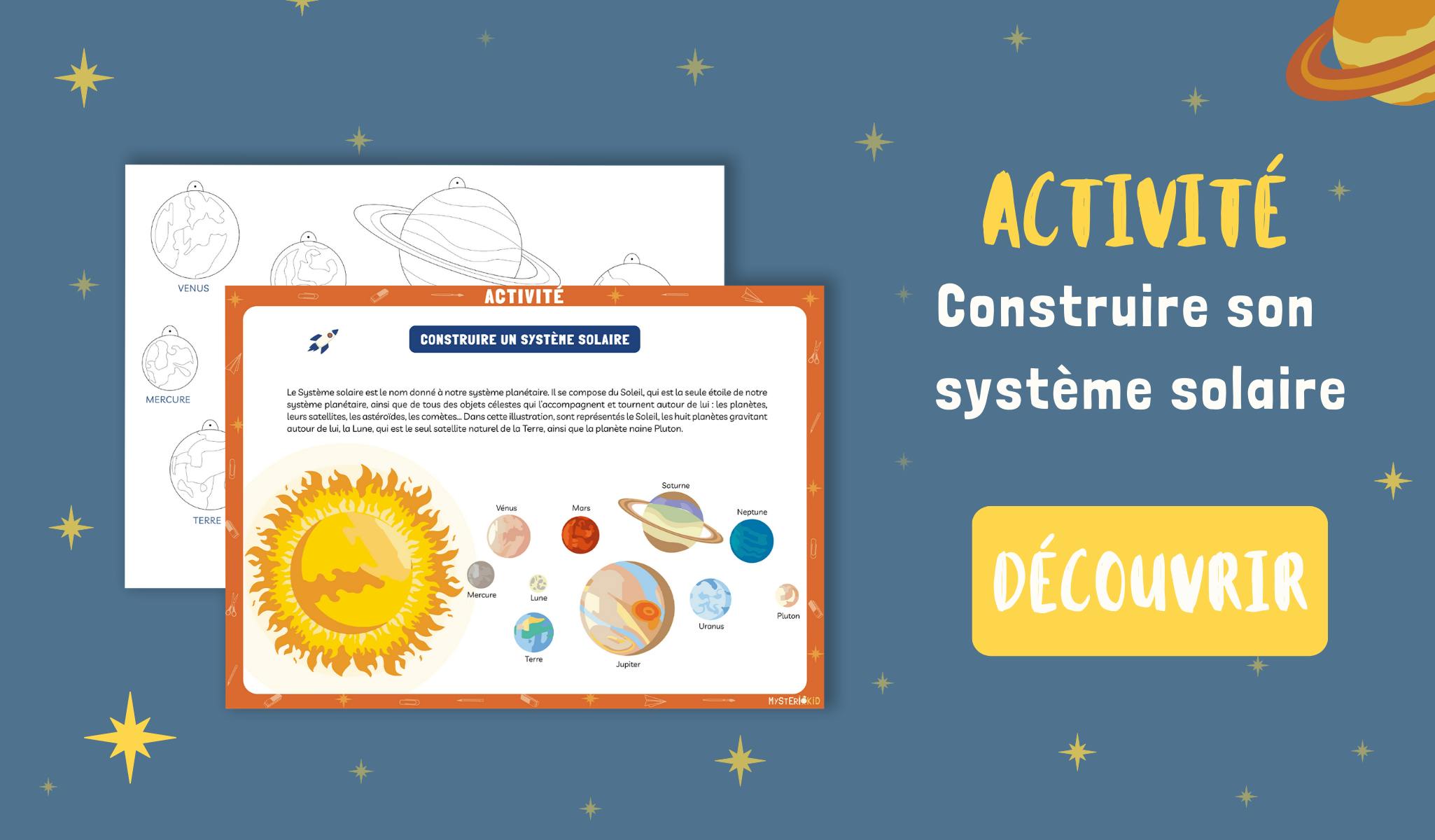 Activité pour enfants sur le système solaire