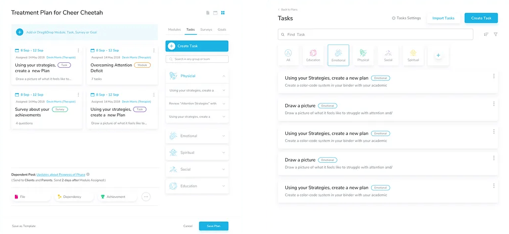 Second Iteration. Multi-component Treatment plan with different components.