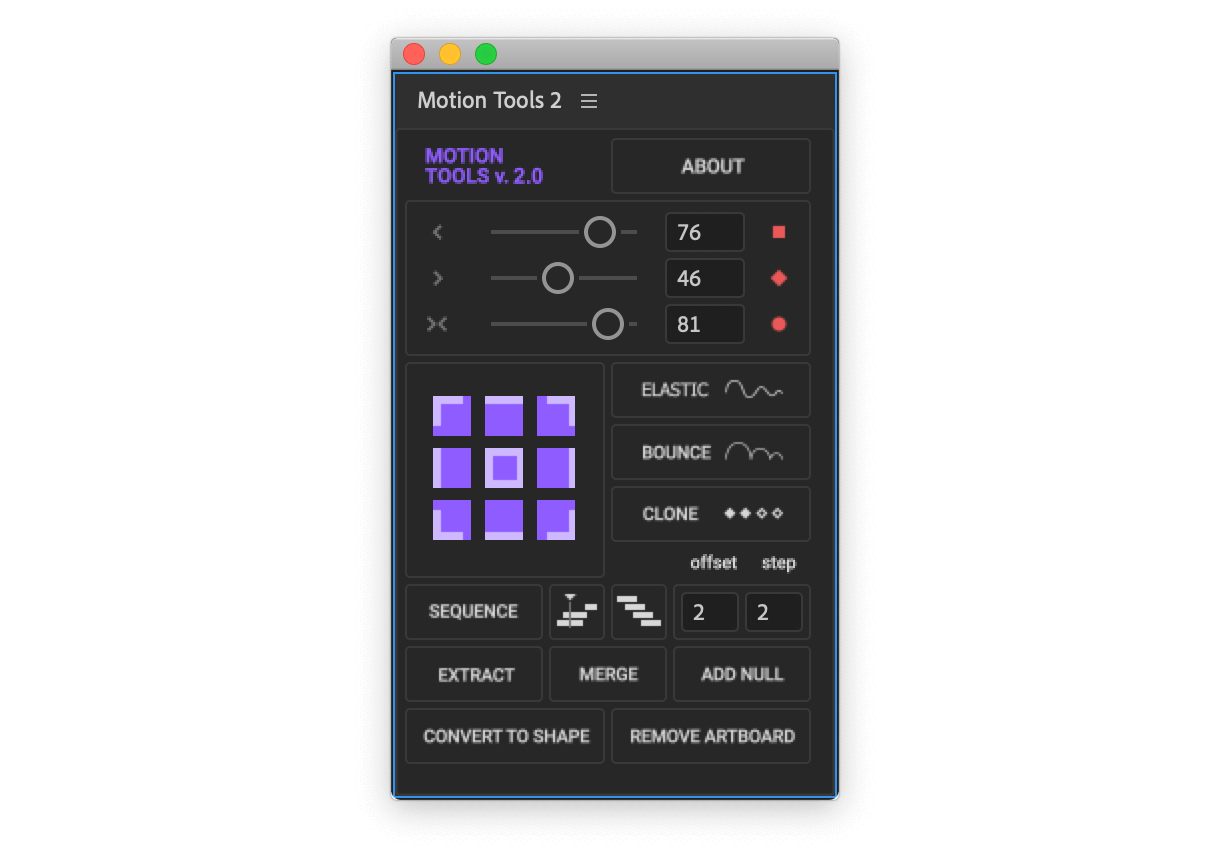 Motion Tools plugin in After Effects.