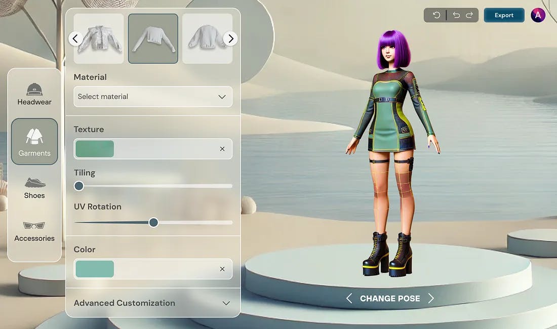 web3 fashion. Avatar customization