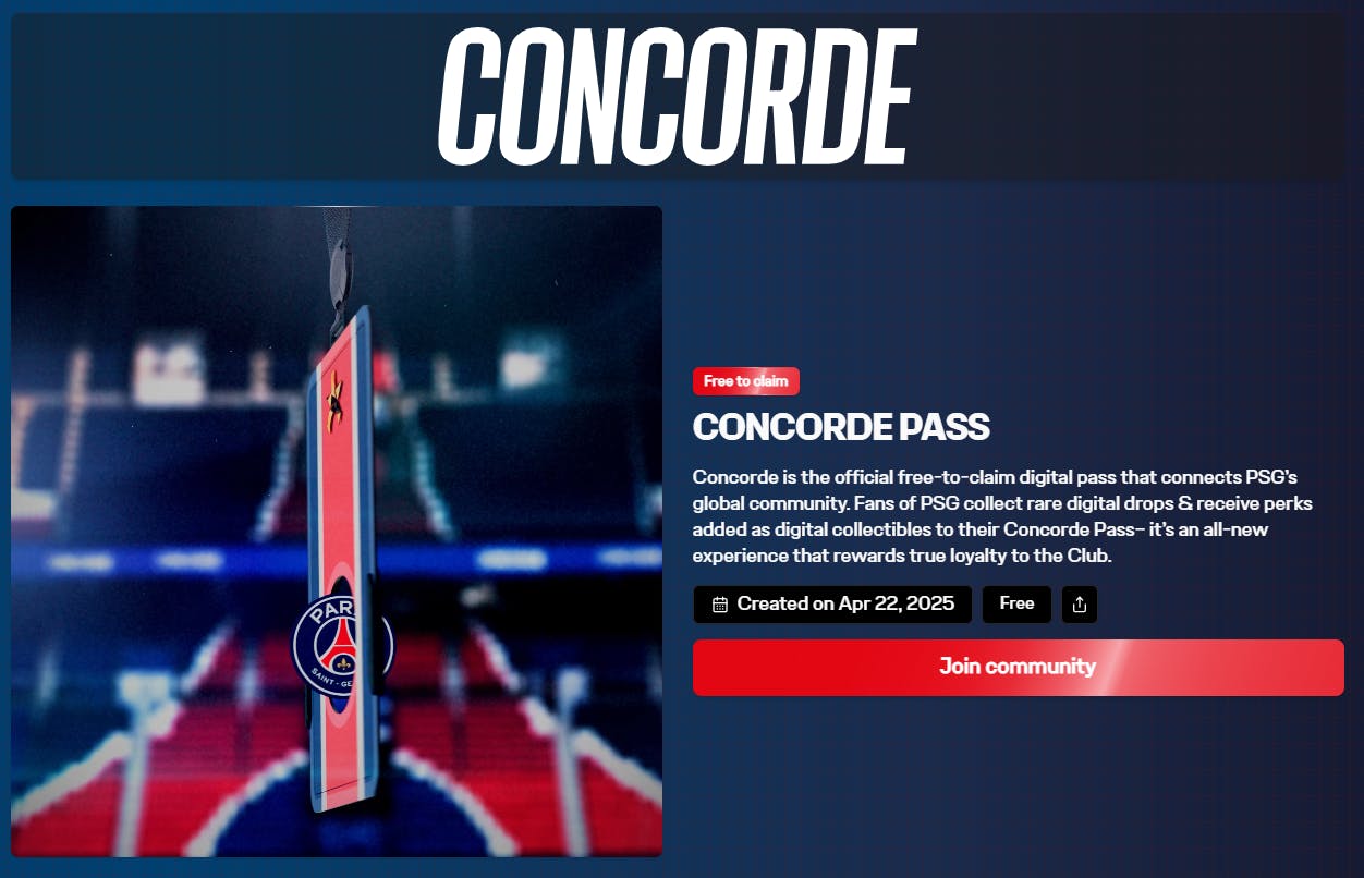 Screenshot from concorde.psg.fr. Used for commentary purposes.