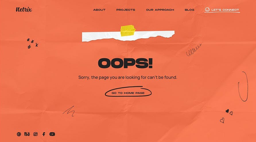 404 page design.