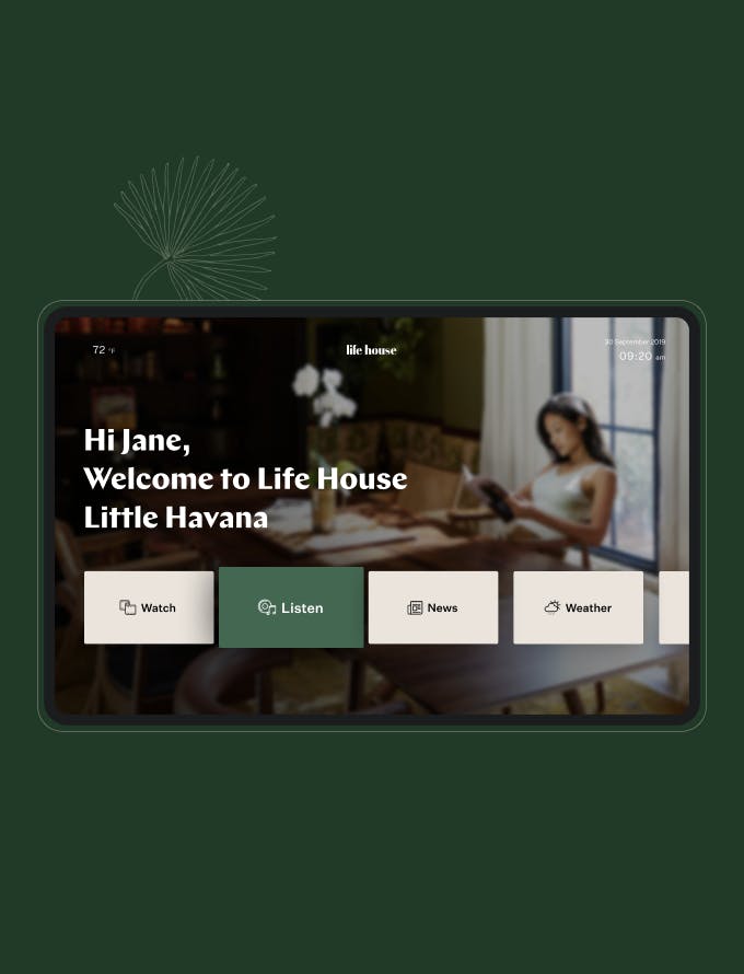 Room TV app UI design